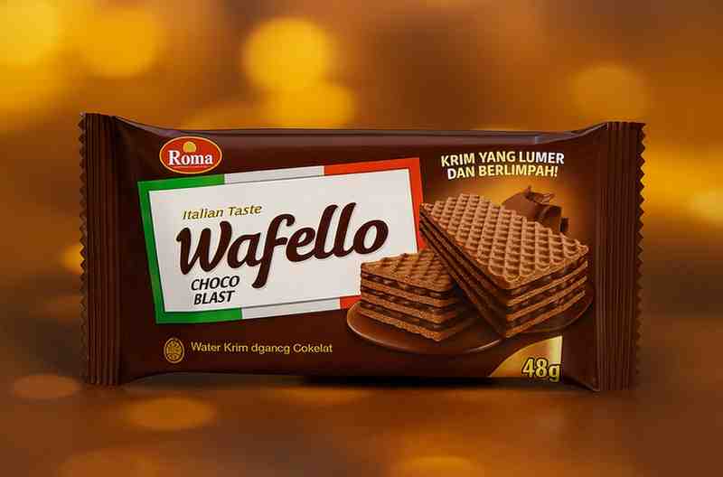 Roma Waffelo Cokelat 48 Gram 8996001350829